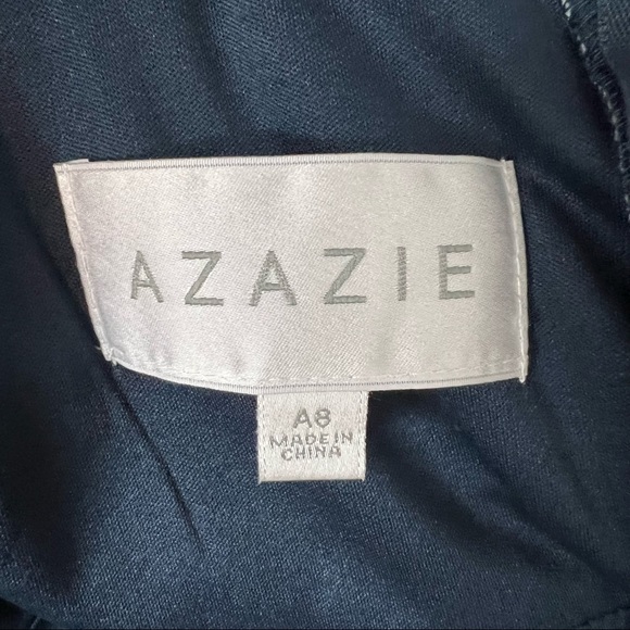 NWT Azazie Aja Dark Navy Bridesmaid Maxi Dress Size A8 - Picture 14 of 14